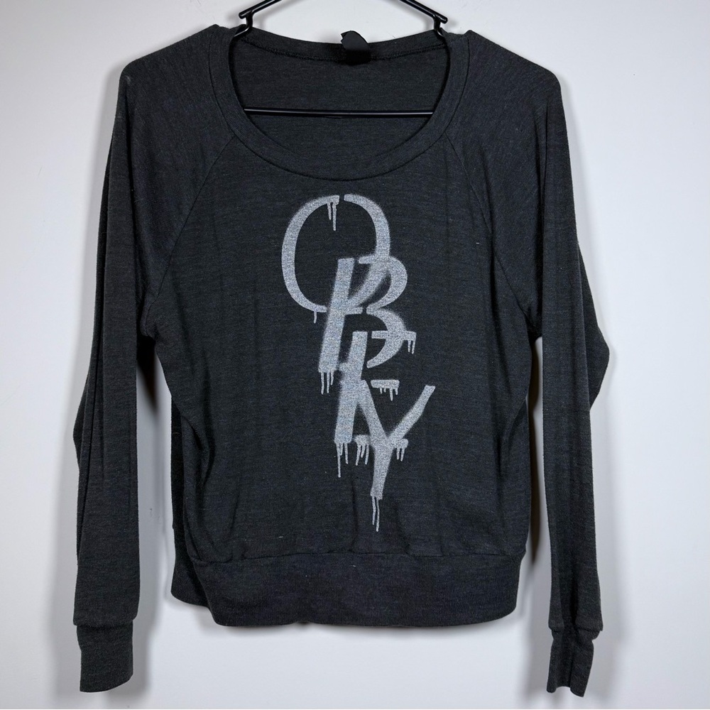 Obey Charcoal Sweatshirt with Gray Logo